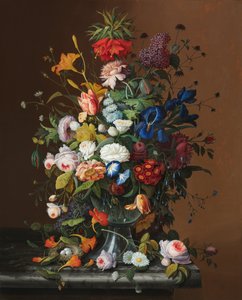 Flower Still Life with Bird